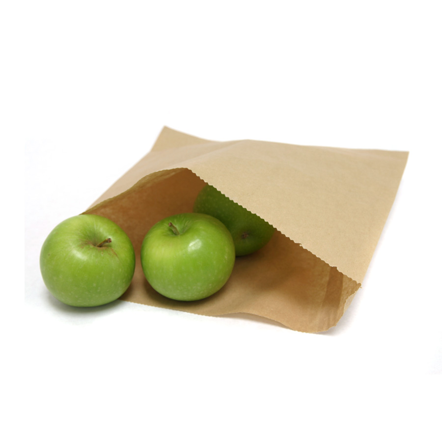 Brown Kraft Paper Bags Strung 7 x 7" 175mm x 175mm (1000)