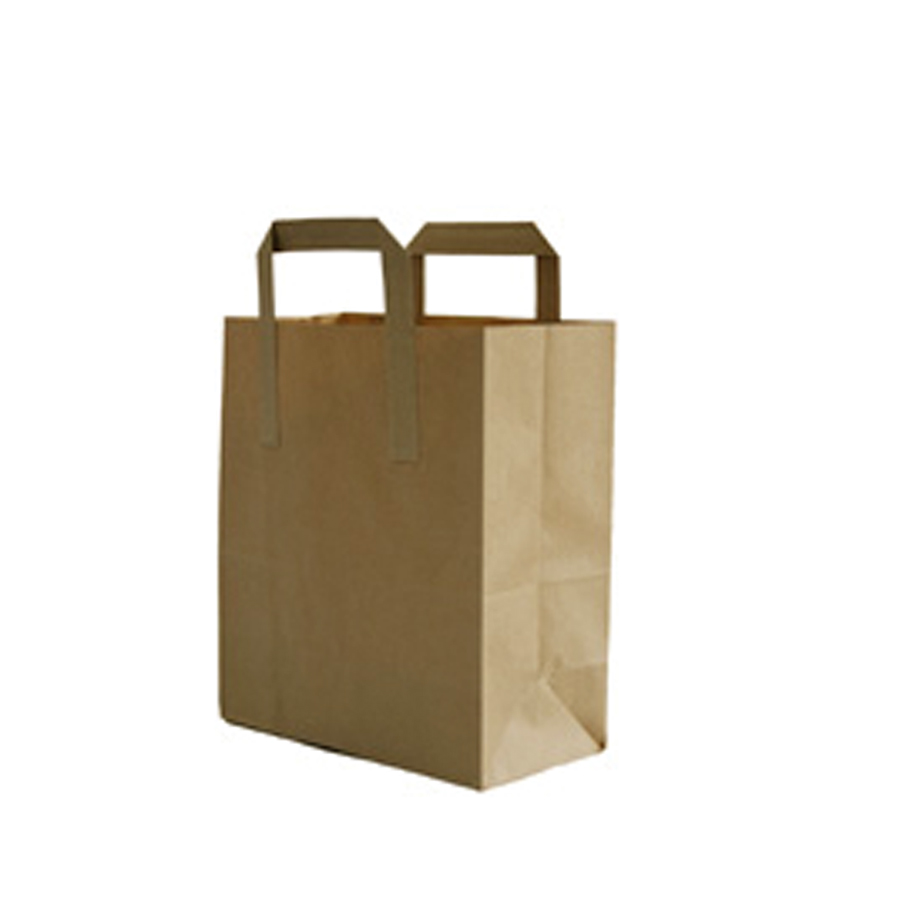 Brown Paper Takeaway Bags Small 7 x 10 x 8.5" 175 x 270 x 215mm (250)