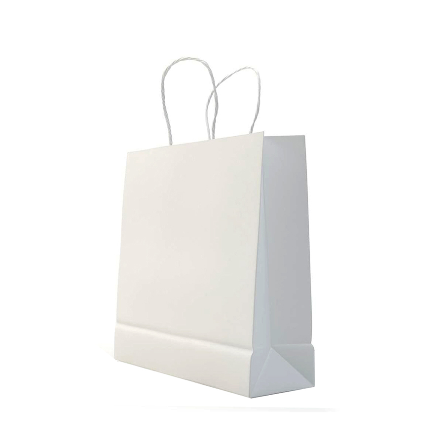 White Paper Twisted Handle Bags 320 x 170 x 450mm (125)