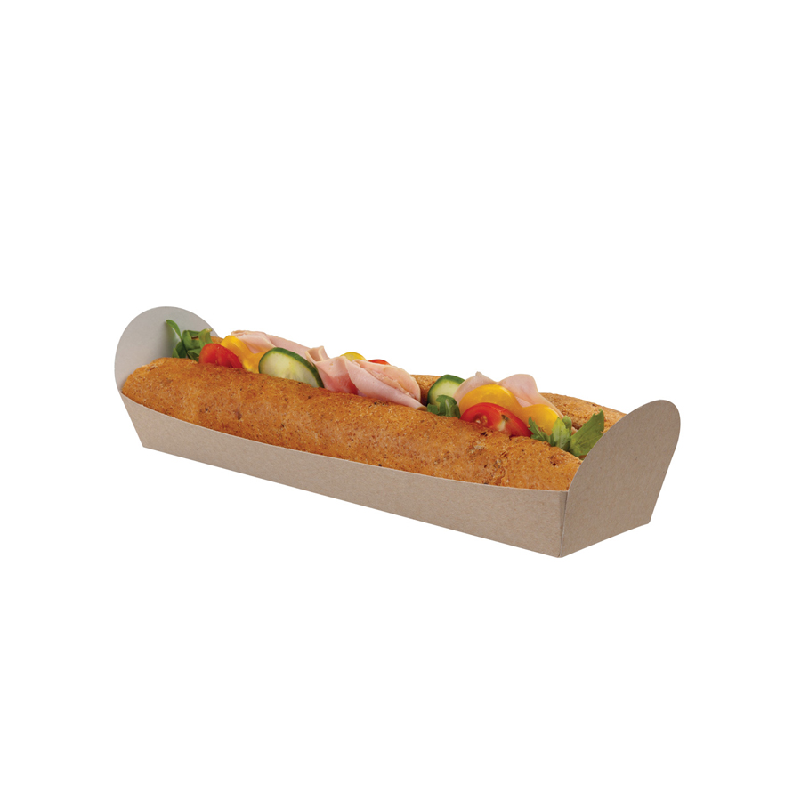 Baguette Tray Kraft Open 264 x 70 x 62mm (500)