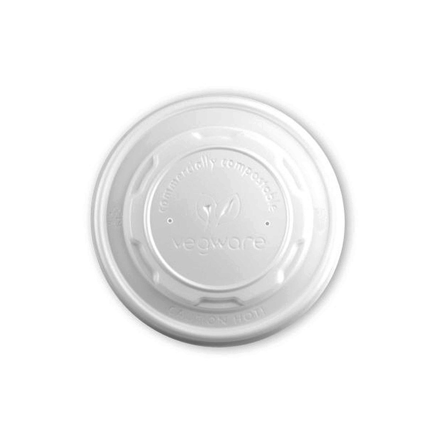 Soup Container Lid Compostable Vegware 6-10oz 90mm Dia (1000)