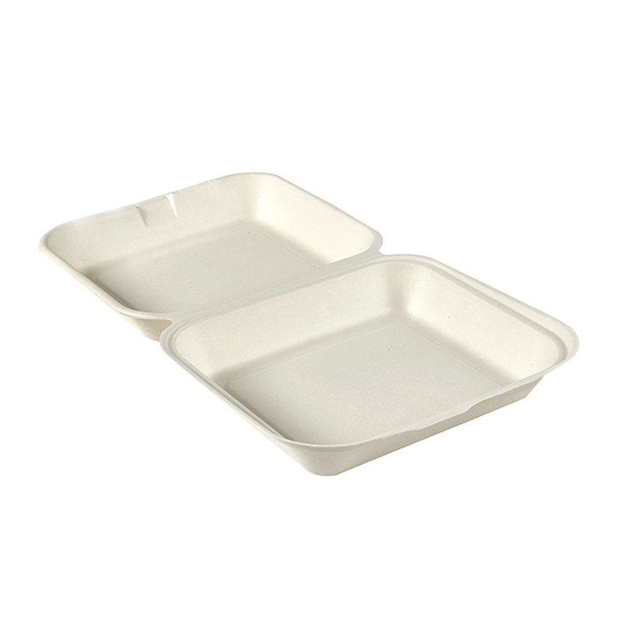 Bagasse Lunch Box Large 238 x 203 x 72mm (250)