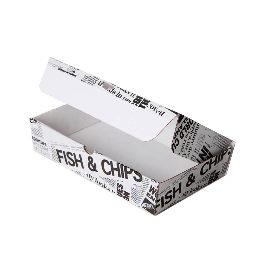 Fish and Chip Box Newspaper Print Small (100)