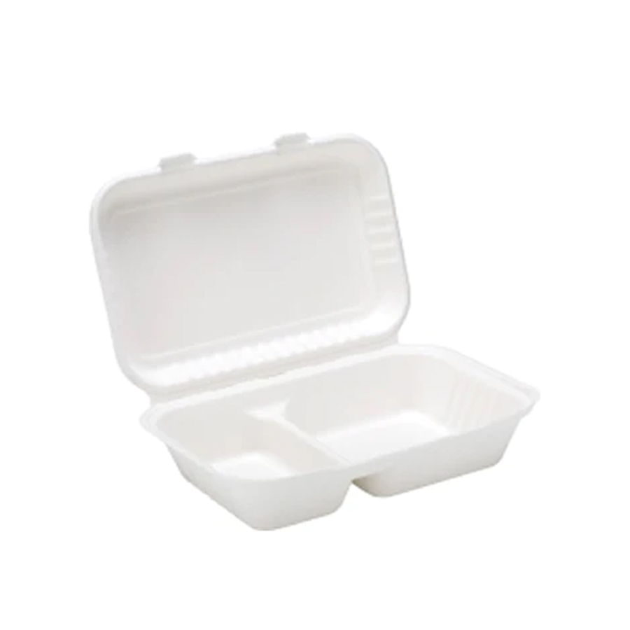 Bagasse Box HB10 2 Compartment 9 x 6" (250)