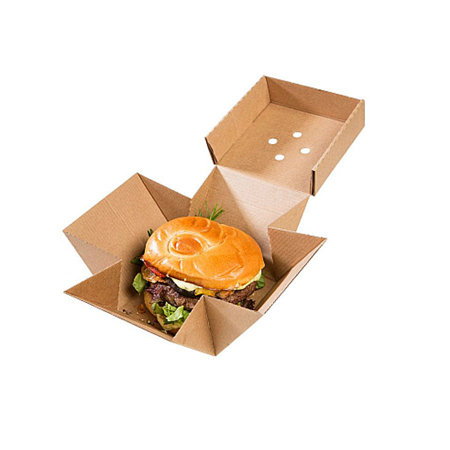 Burger Box Gourmet Cardboard 122 x 122 x 102mm (100)