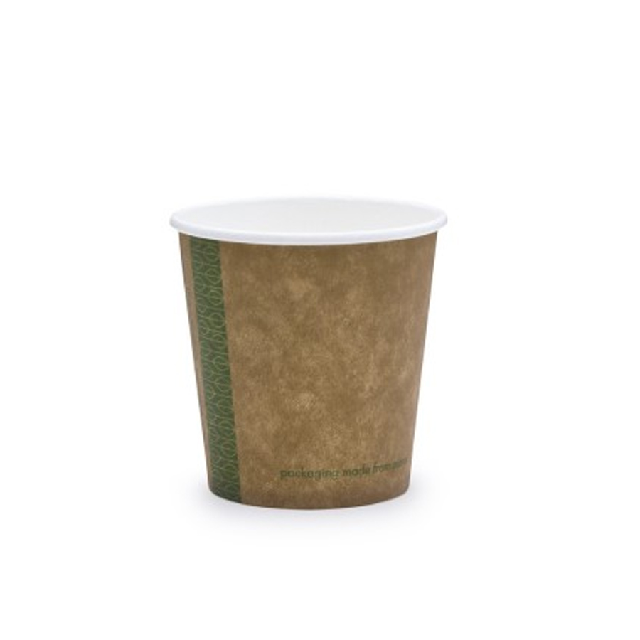 Single Wall Hot Cup Kraft Compostable Vegware 4oz 62mm dia (1000)