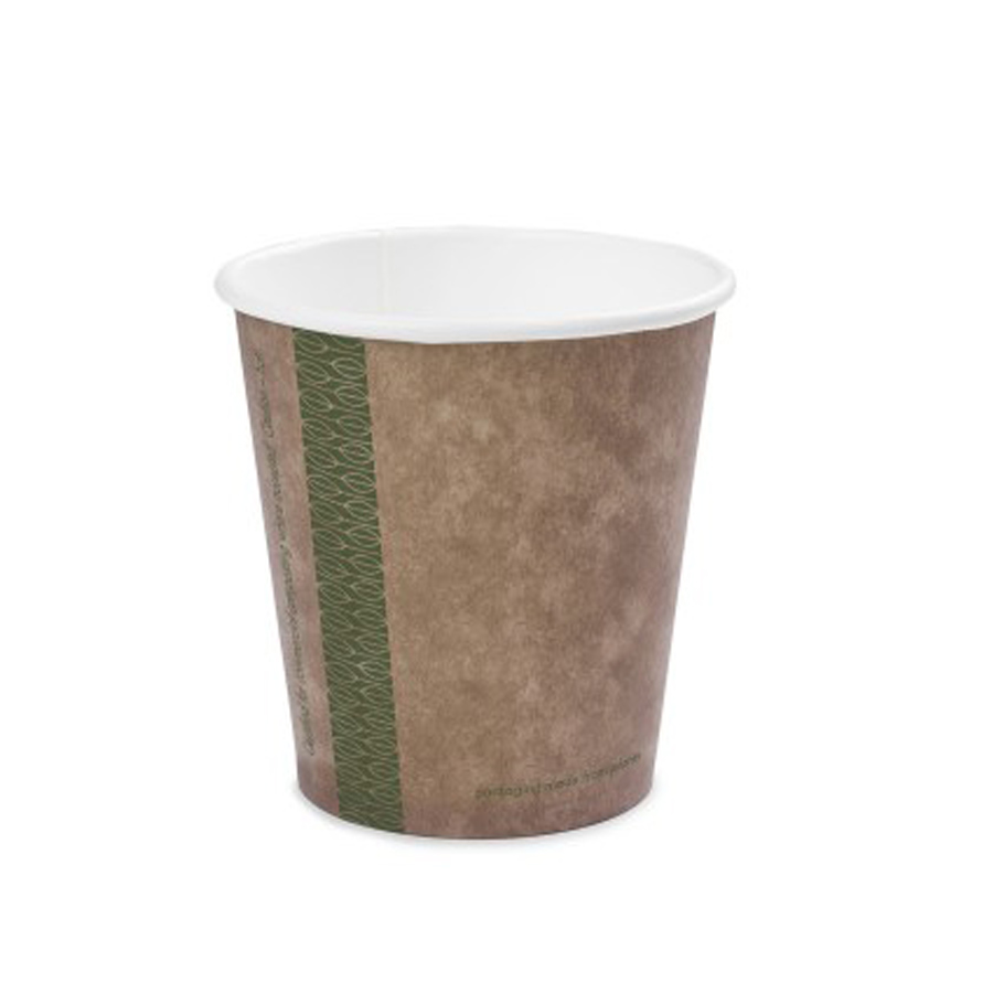 Single Wall Hot Cup Kraft Compostable Vegware 10oz 89mm dia (1000)