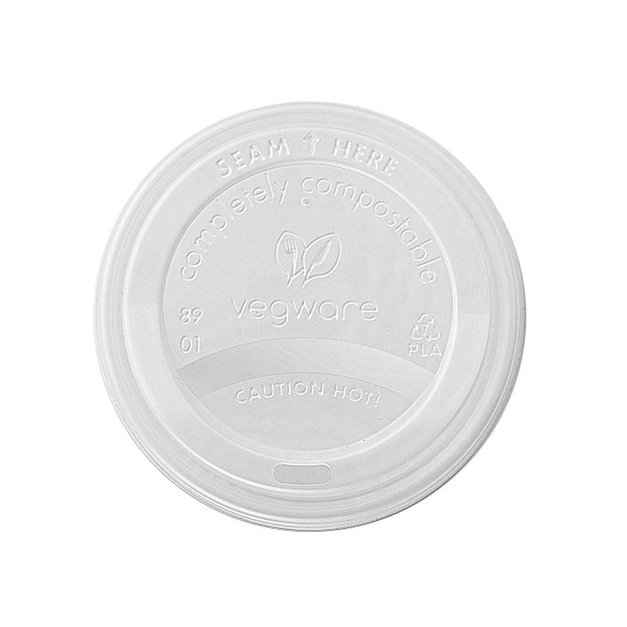 Lid Domed Travel Sip White CPLA 10-20oz 89mm Dia (1000)