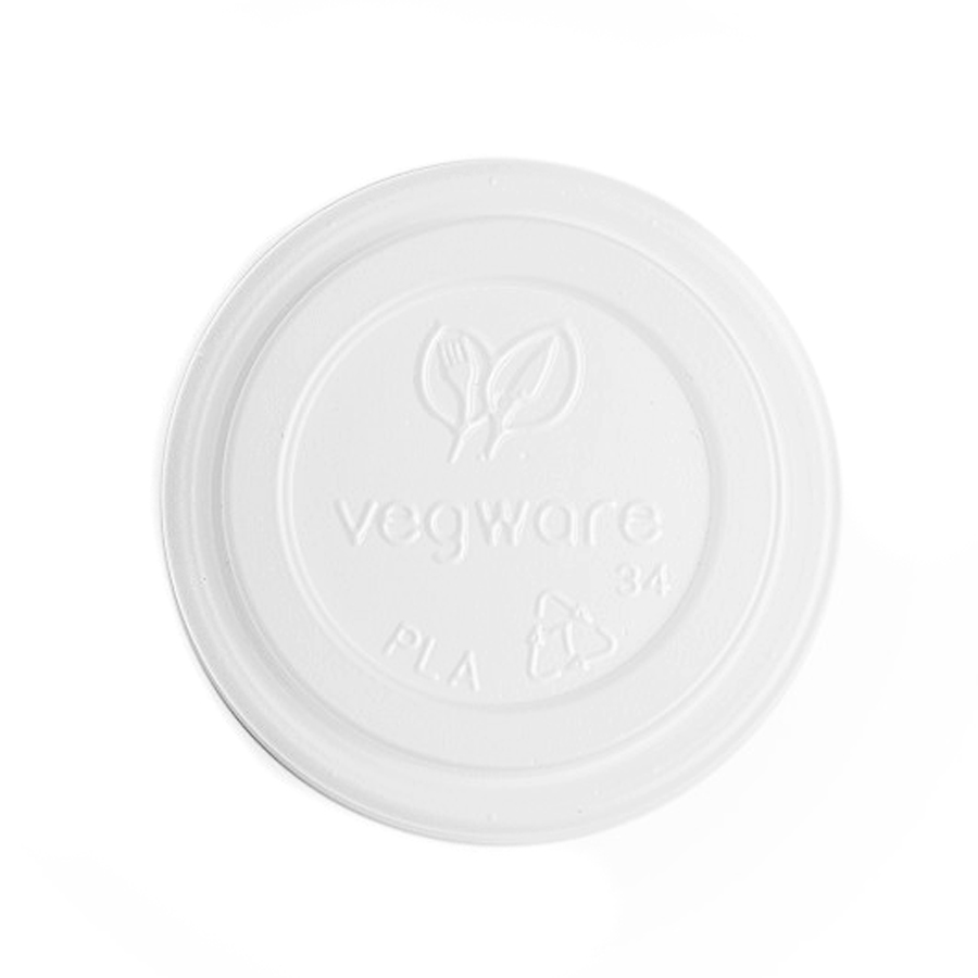 Lid White Vegware CPLA 4oz 62mm dia (2000)