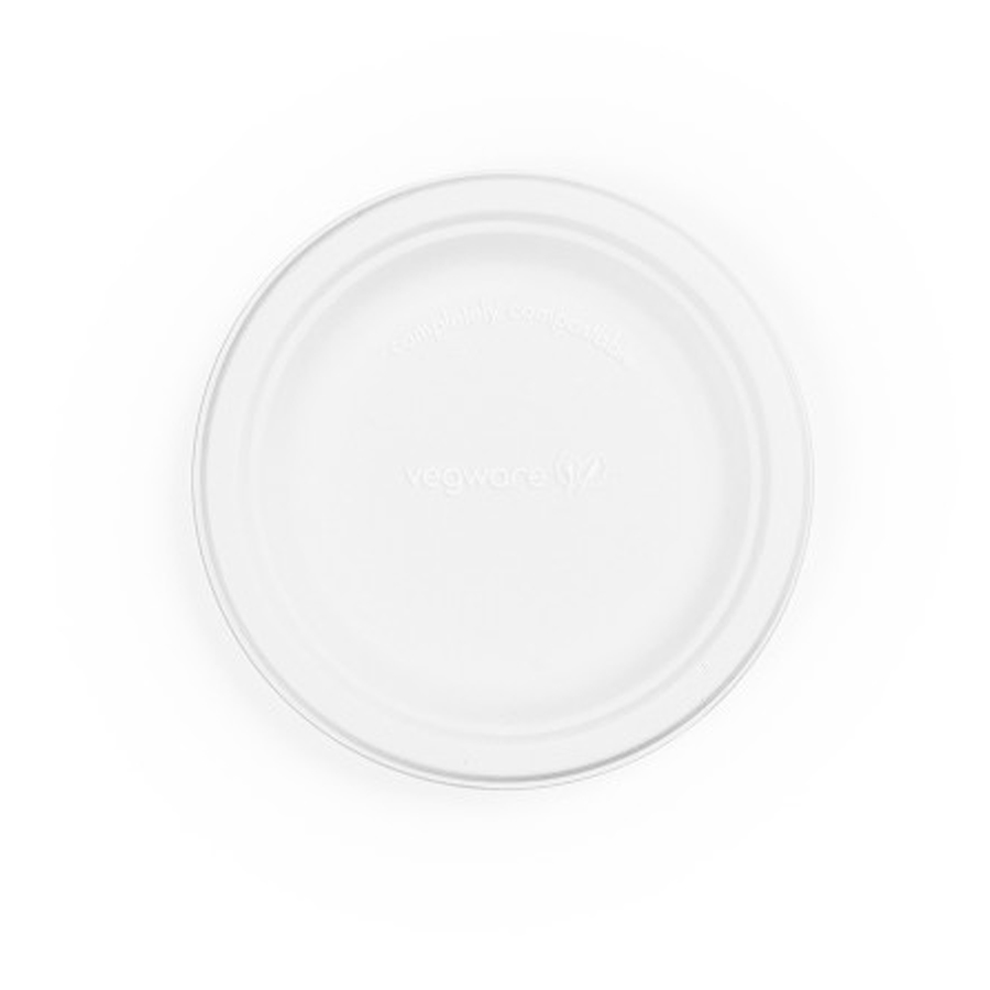 Bagasse Plate White 7" 178mm (500)