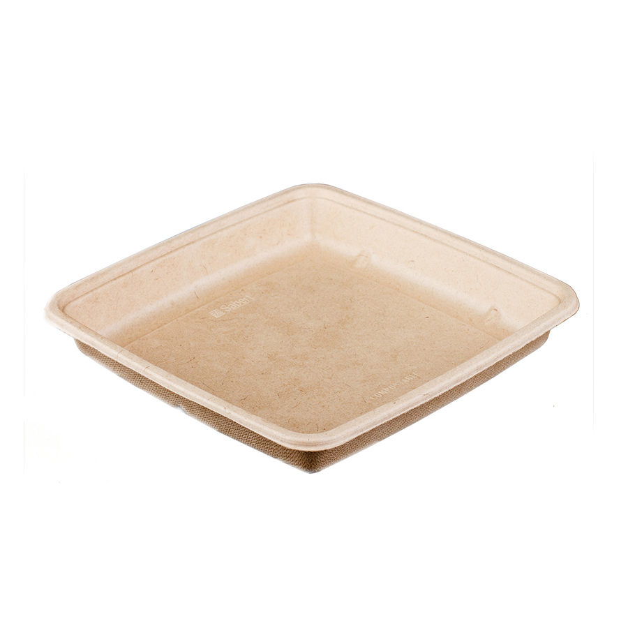 Bagasse Bepulp Square Tray 1000ml 23 x 23 x 3cm (300)