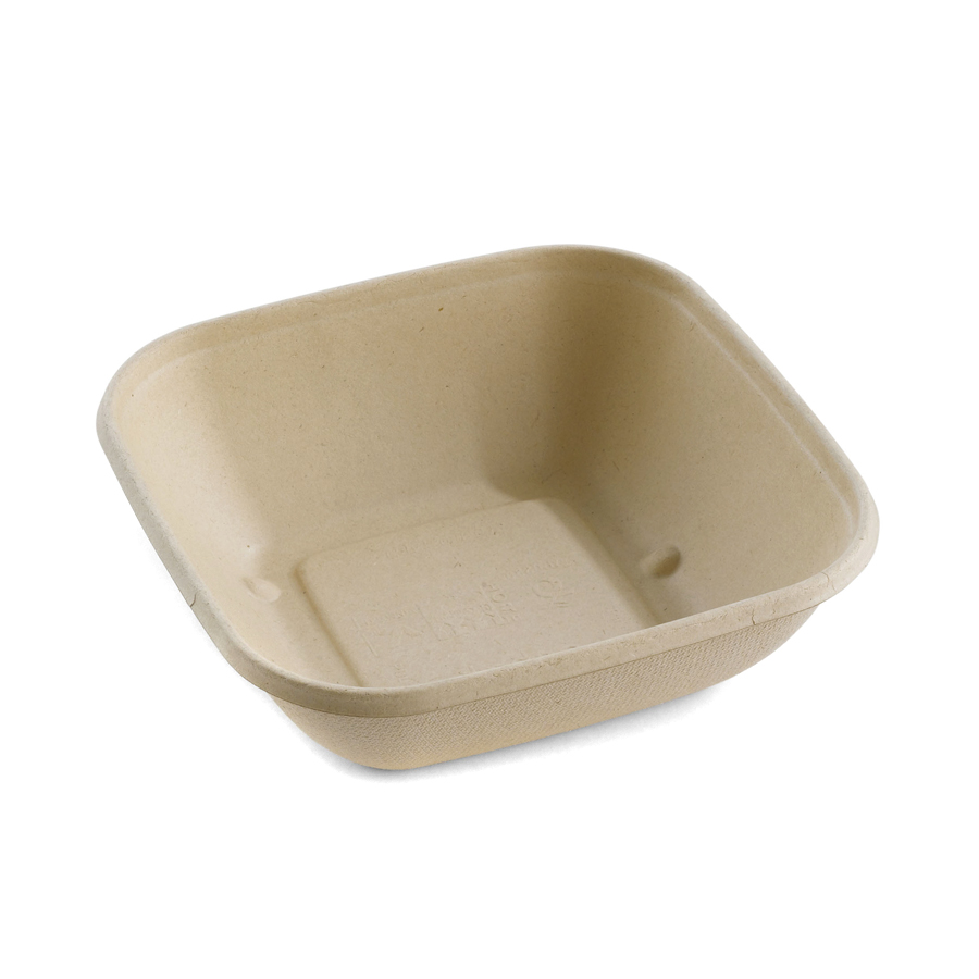 Bagasse BePulp Square Bowl 750ml 17 x 17 x 5cm (300)