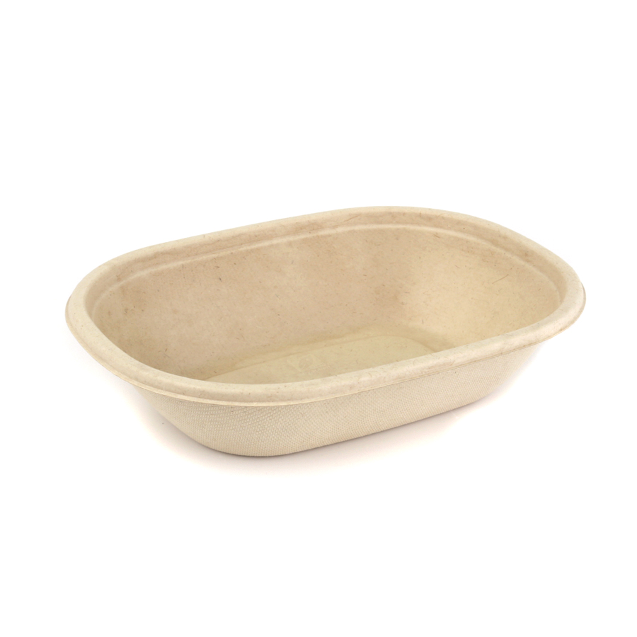 Bagasse BePulp Oval Street Bowl 620ml 19 x 15 x 5cm (300)