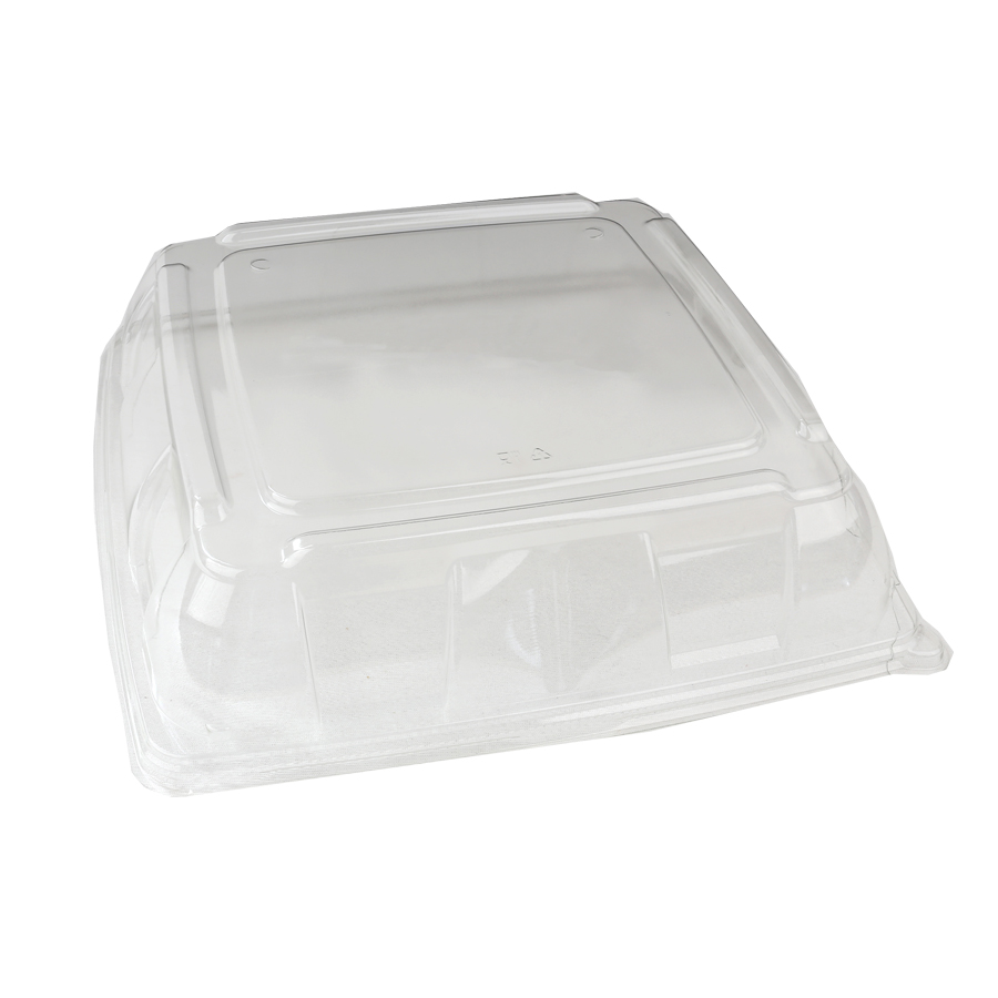 Platter Tray Lid Clear PET Fits Bagasse Square Platter 31 x 31 x 3cm (25)