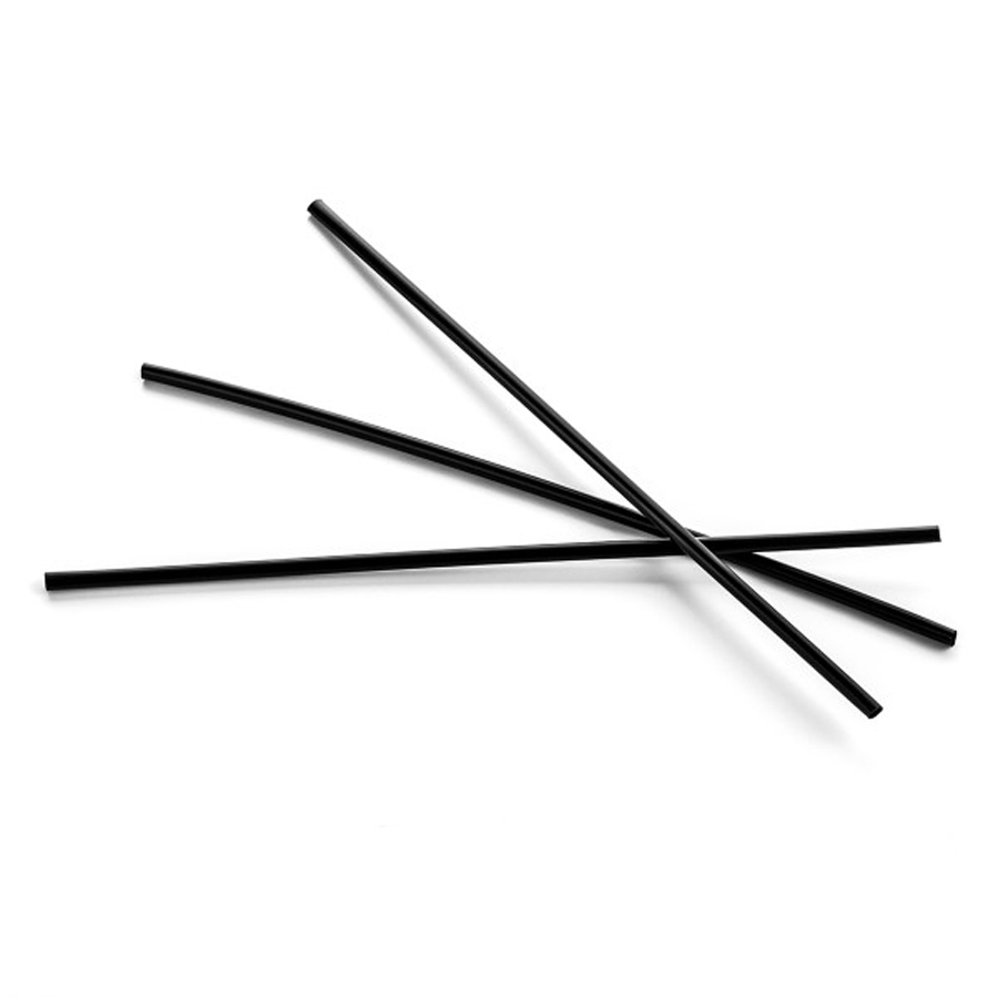 Straws Black Sip 150 x 3mm (1000)