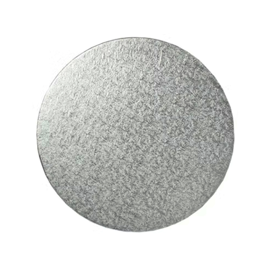 Cake Card Round Silver 1500 mu 6" 150mm (100)