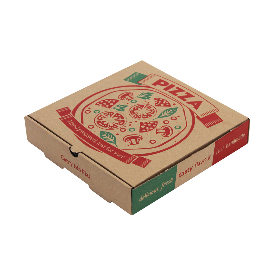 Pizza Box 9" Brown Pattern 236 x 240 + 43mm (100)