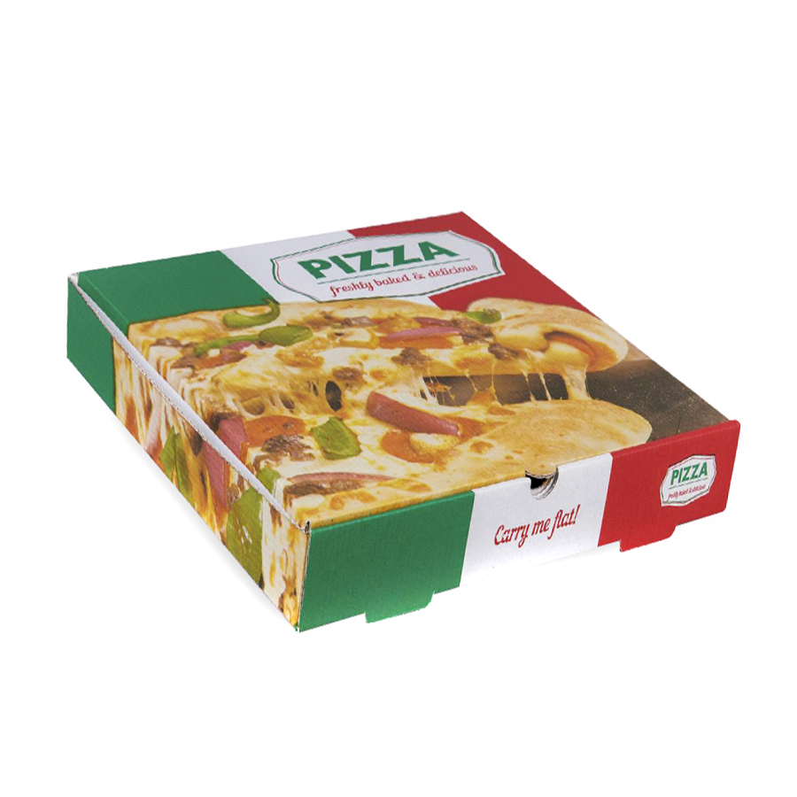 Pizza Box 9" White Full Colour 236 x 240 + 43mm (100)