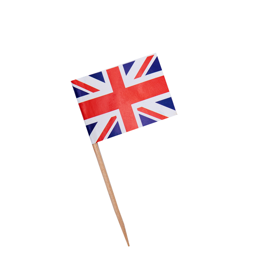 Cocktail Flags Great Britain 80mm 3.1" (100)