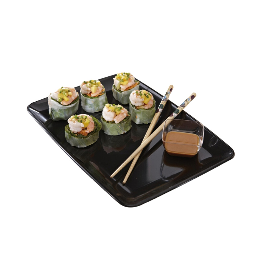 Platter Tray Base Black Mozaik Rectangular 20 x 28cm (100)