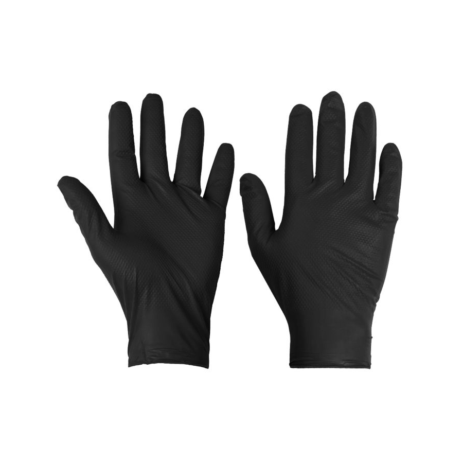 Gloves Nitrile Black Medium (100)