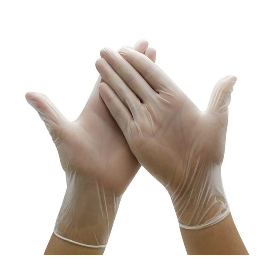 Clear Vinyl Gloves Powder Free Medium (100)