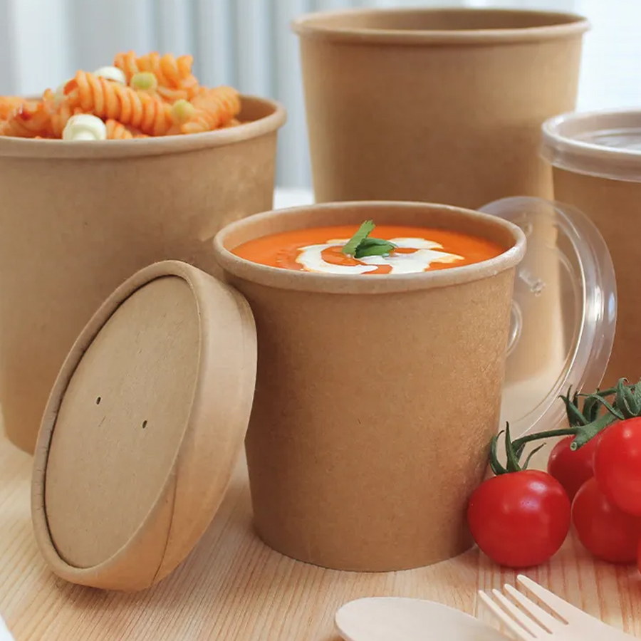 Soup Container & Lid Combo Kraft 8oz 227ml (250)