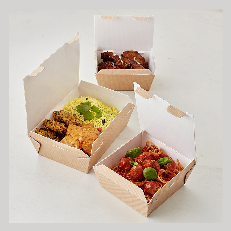 Food Box Kraft No Window Medium 125 x 125 x 60mm (270)