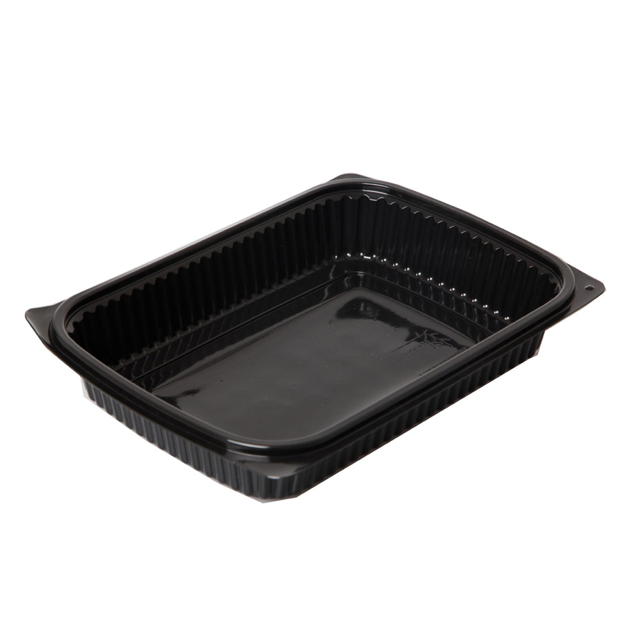 Microwaveable Food Container Black Base 1250cc (260)