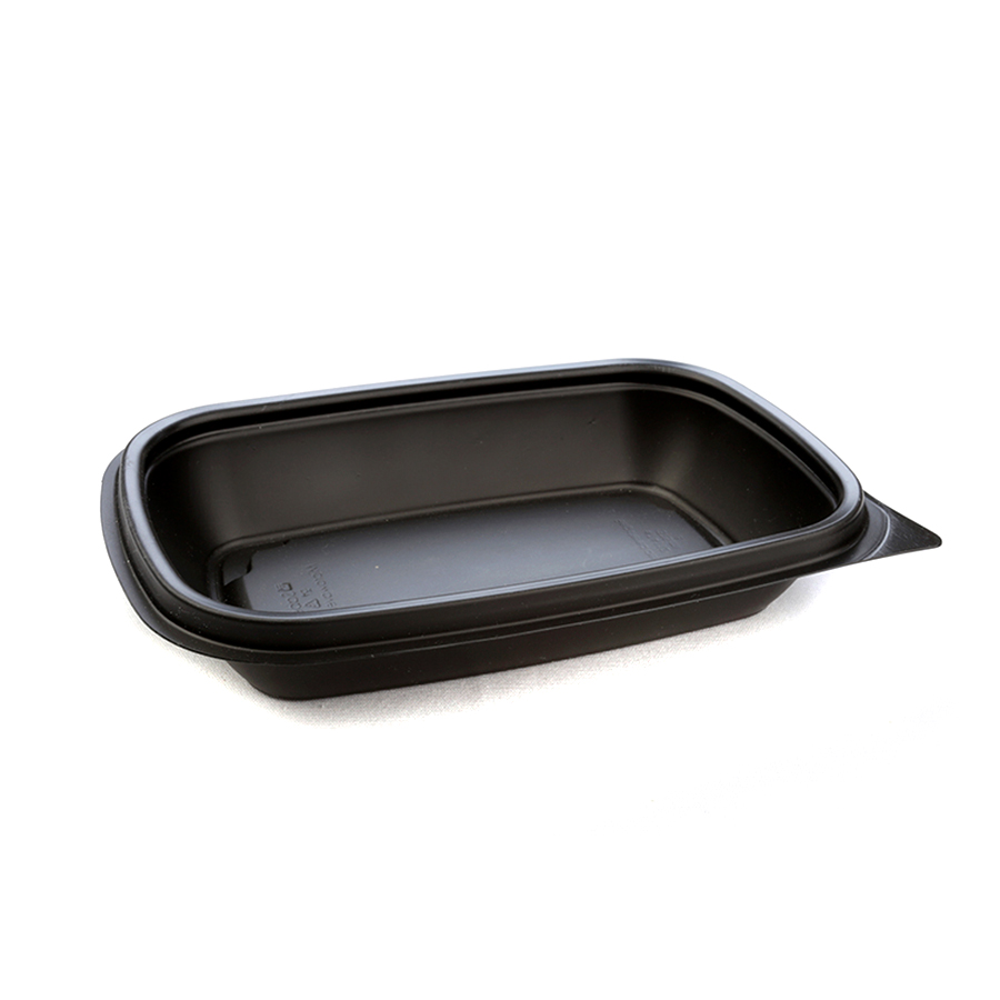 Fastpac Rectangular Container Black Microwaveable 375ml 20 x 13 x 4cm (300)