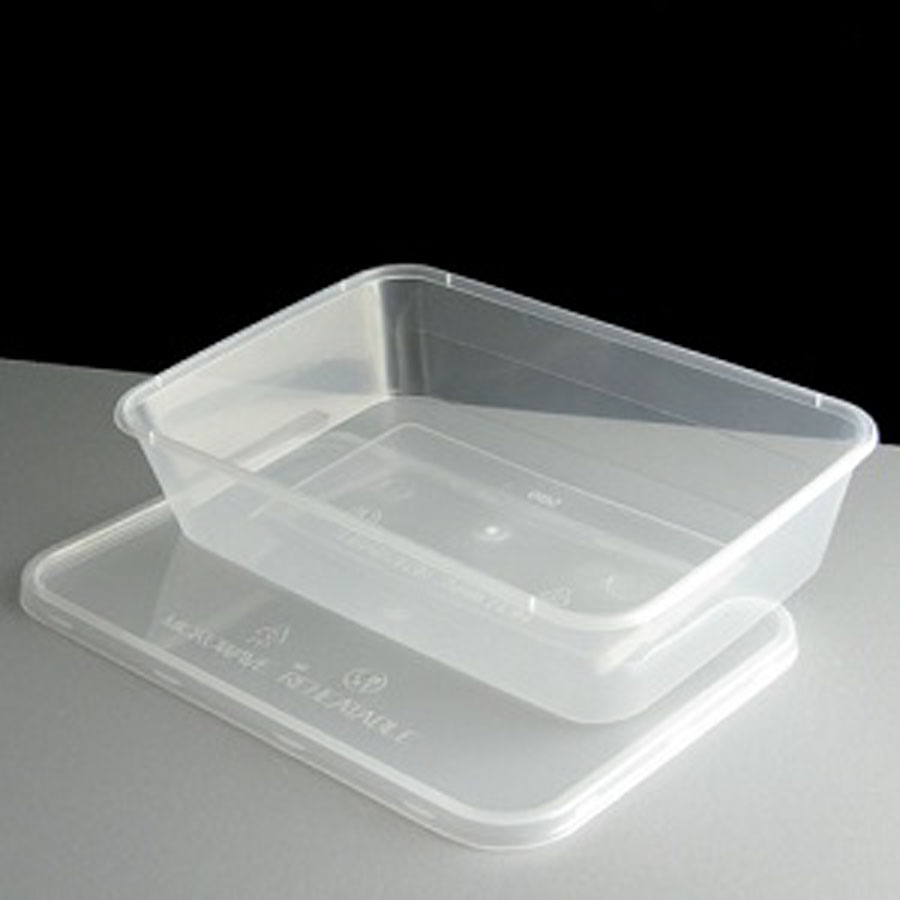 Microwavable Containers & Lids Clear 500cc (250)