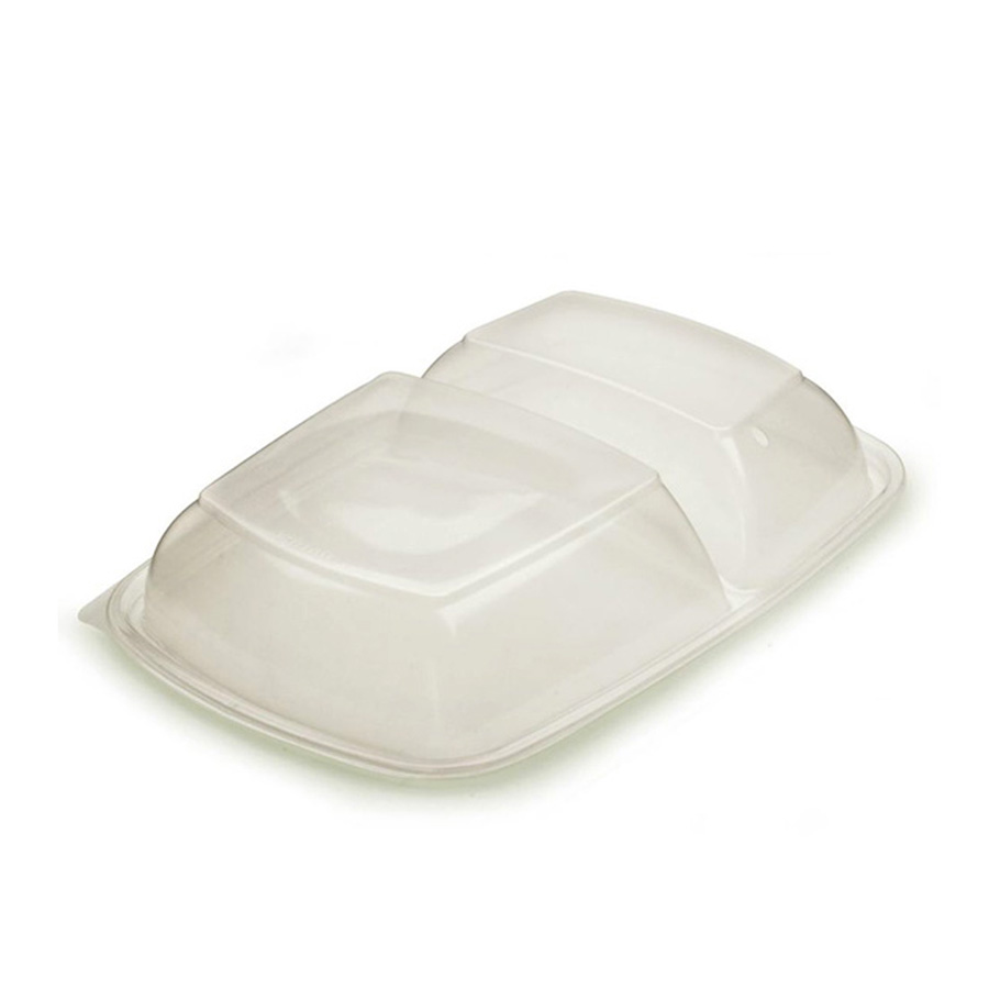 Fastpac Rectangular Lid Clear PP 2 Comp 1300ml 28 x 20 x 4cm (300)