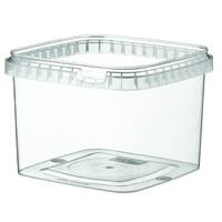 Tamper Evident Clear Container & Lid Combo Square 900ml (216)