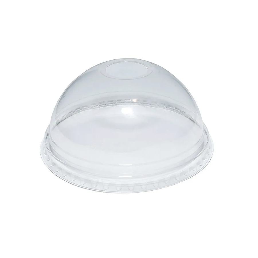 Lid Clear Domed With Hole Fits 93mm 12oz Cup (1000)