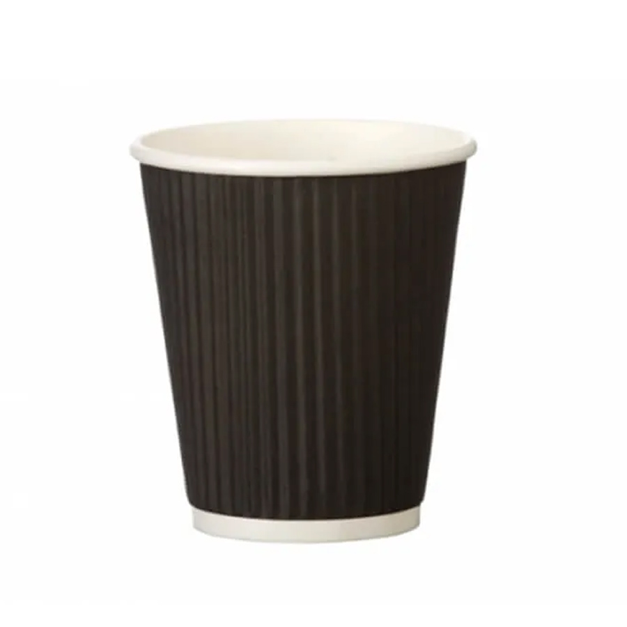 Ripple Cup Black Triple Wall 8oz 227ml 80mm Dia (500)