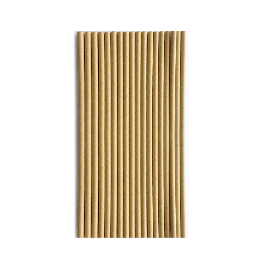 Straws Paper Kraft 200 x 6mm (250)