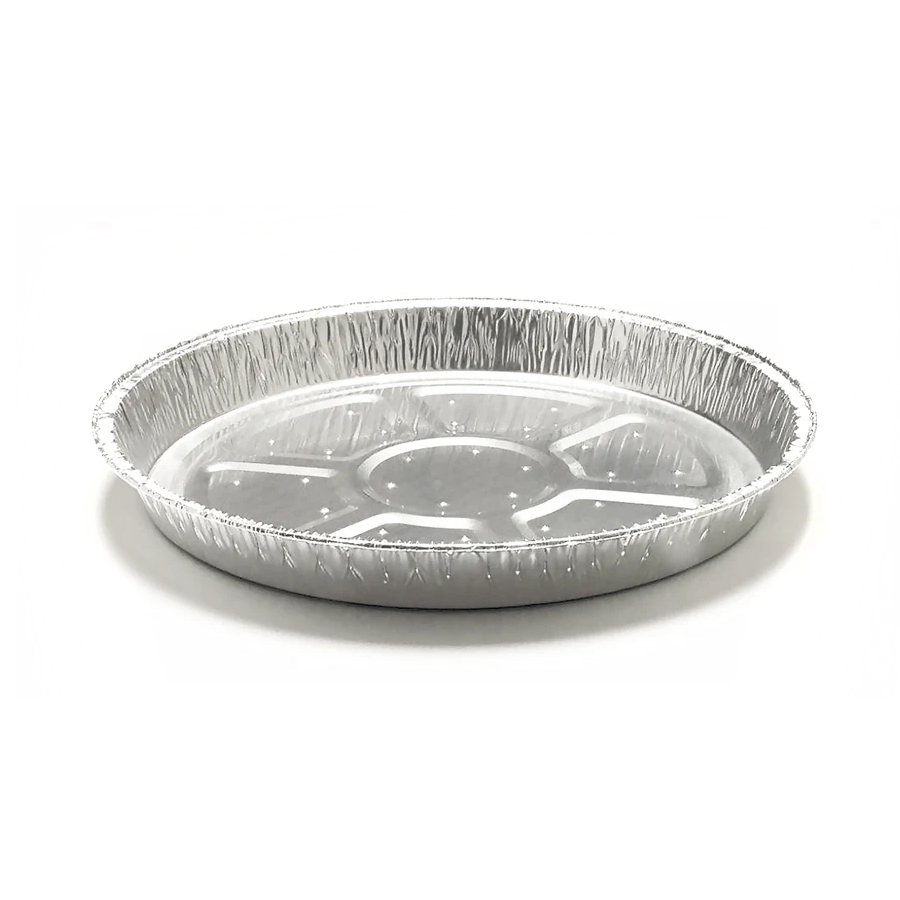 Foil Round Non-Fluted Flan Tray Lanced 8" 212mm (500)