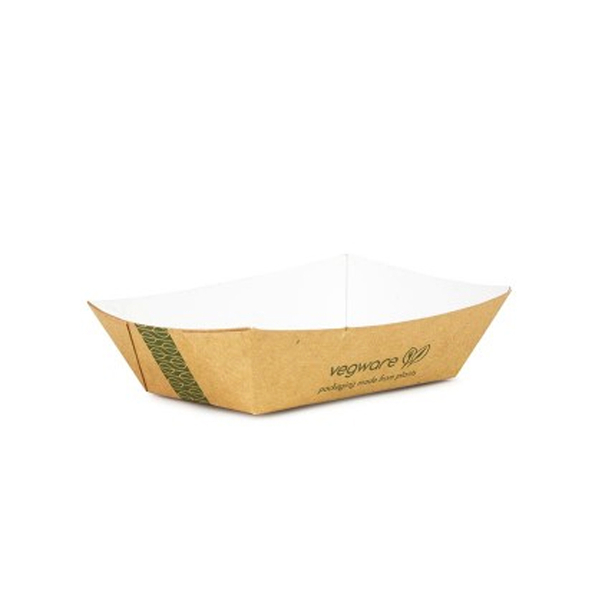 Compostable Tray Kraft 167 x 123 x 41mm (1000)