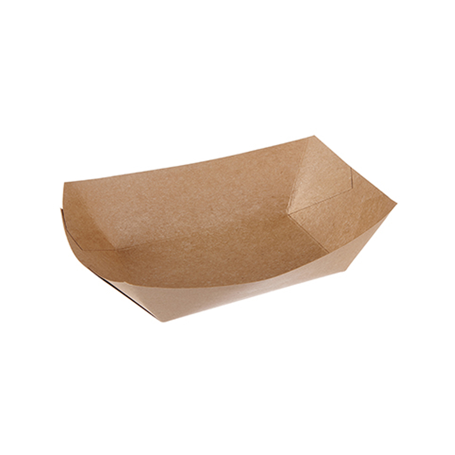 Compostable Tray Kraft 2.5lb 198 x 145 x 45mm (500)