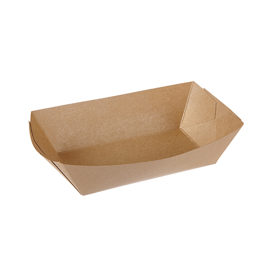 Compostable Tray Kraft 5lb 243 x 160 x 57mm (500)