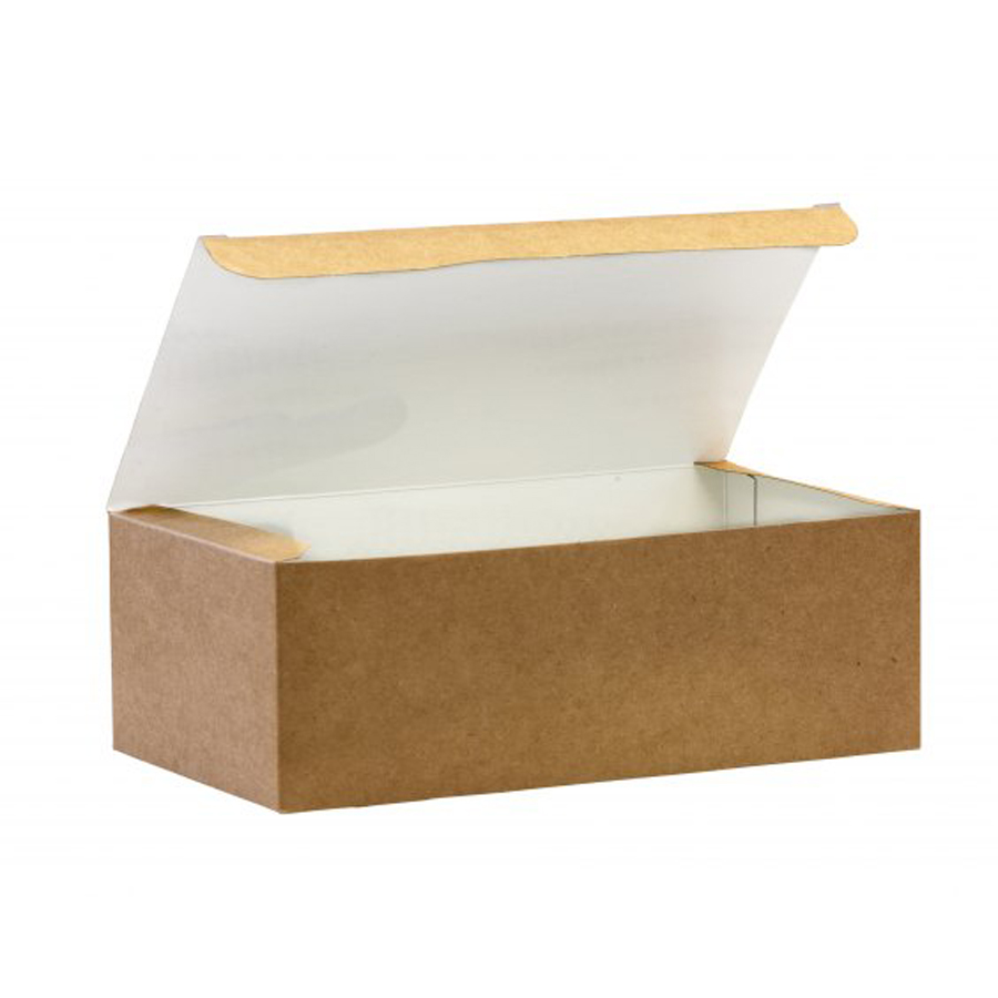 Food Box Kraft Compostable Large 228 x 125 x 78mm (250)