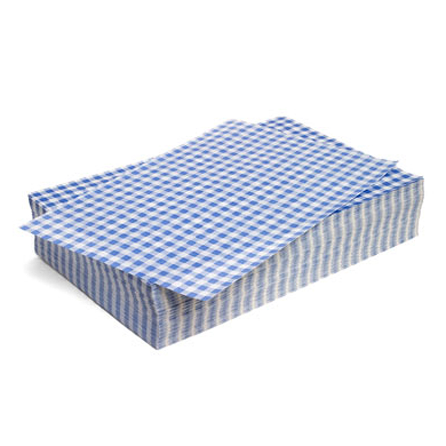 PAPER GINGHAM DUPLEX BLUE 250 x 375mm 45gsm (10kg)