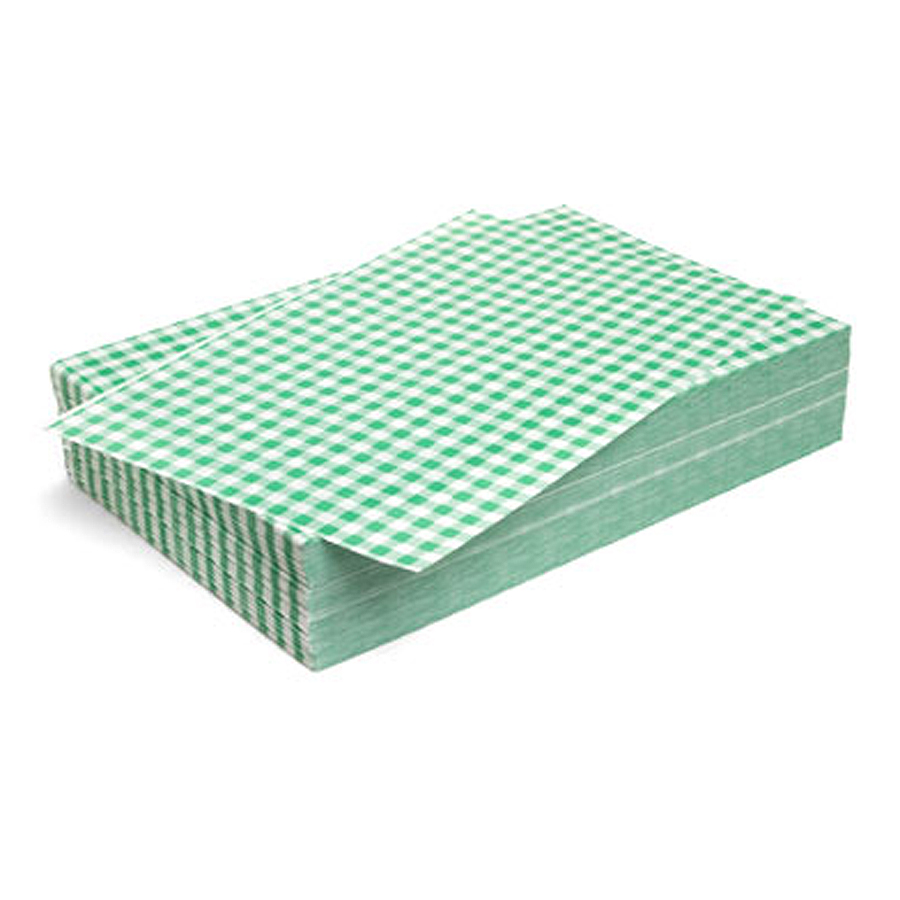 PAPER GINGHAM DUPLEX GREEN 250 x 380mm 45gsm (10kg)