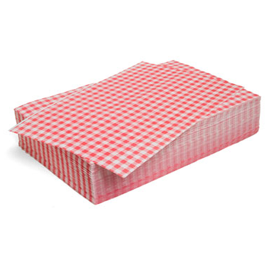 PAPER GINGHAM DUPLEX RED 250 x 375 45gsm (10kg)