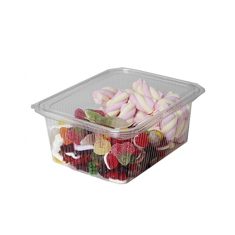 Clear Hinged Food Container RPET 2000cc (200)