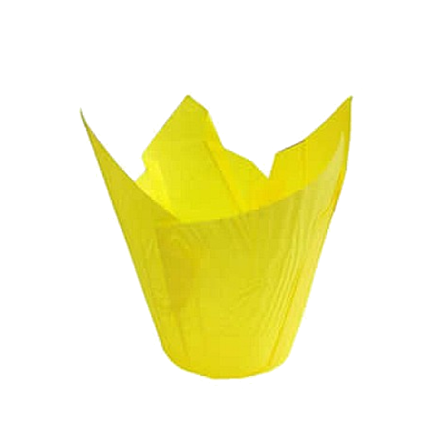 Tulip Muffin Cases Yellow 175 x 175mm 50mm 65gsm (150)