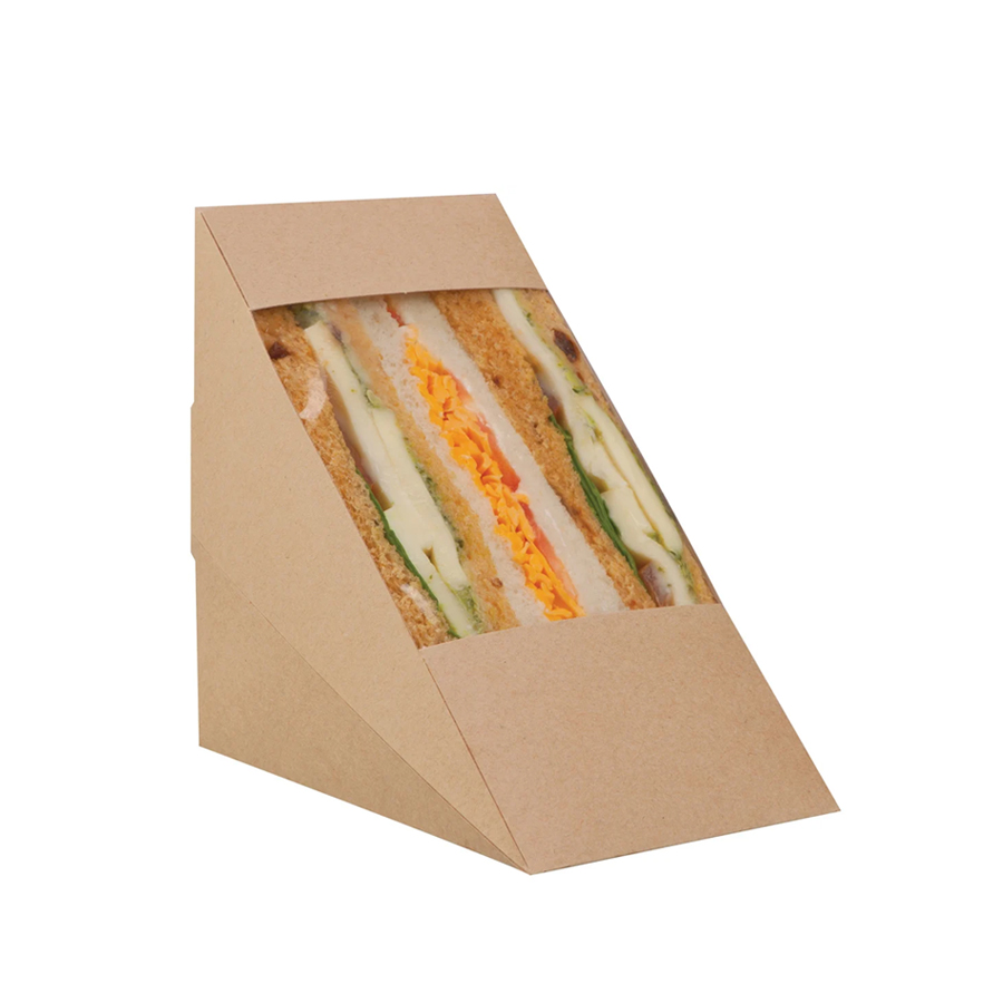 Sandwich Wedge Rear Loading Triple Kraft Paper 82mm (500)