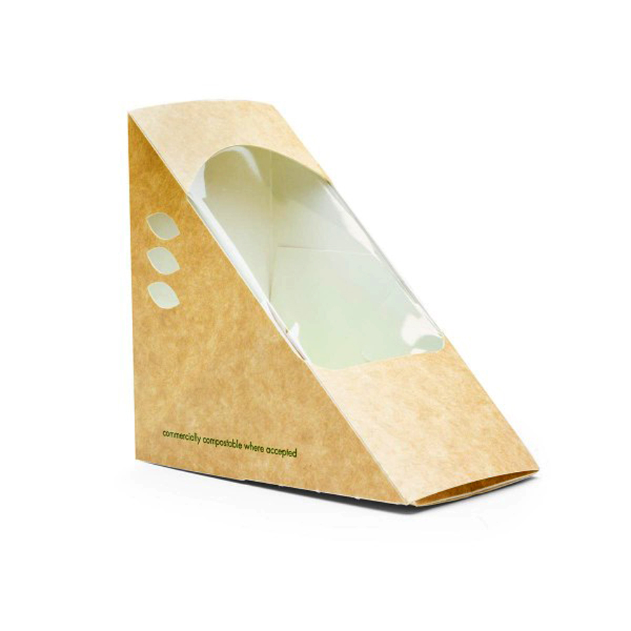 Sandwich Wedge Kraft Paper Deep Fill 75mm (500)